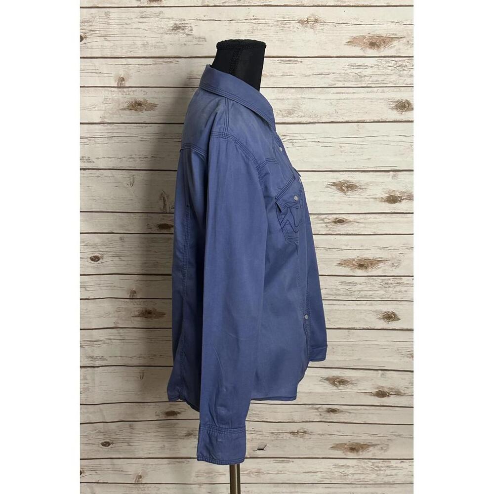 True Religion blue unisex Western long sleeve button-up shirt Size Small - Picture 5 of 8